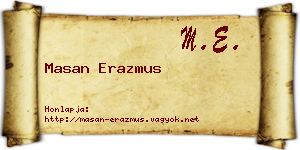 Masan Erazmus névjegykártya